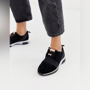 Ted Baker black sporty detail sneakers